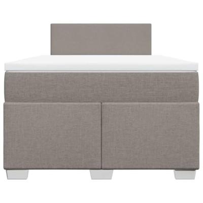 Boxspring met matras stof taupe 120x190 cm