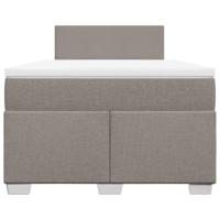 Boxspring met matras stof taupe 120x190 cm - thumbnail