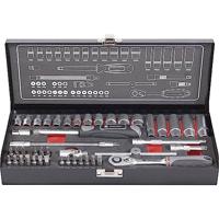TOOLCRAFT 826386 Dopsleutelset Metrisch 1/4 (6.3 mm) 45-delig - thumbnail