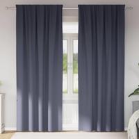 Gordijnen met gordijnen 2 pcs Antraciet Polyester - thumbnail