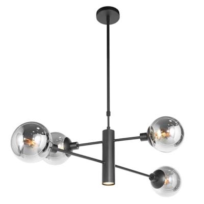 Steinhauer Design hanglampConstellation zwart met smoke glas - 3804ZW