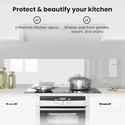 VidaXL Keuken achterwand 2 pcs doorzichtig 80 x 40 cm gehard glas