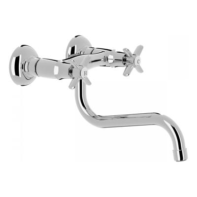 Keukenkraan Tres Clasic | Wandmontage | 360° Draaibaar | Mengkraan | 2-knops | Vintage | Chroom Keukenkraan Tres Clasic | Wandmontage | 360° Draaibaar | Mengkraan | 2-knops | Vintage | Chroom