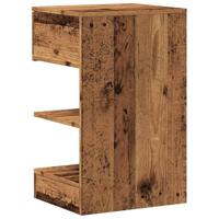 Nachtkastjes 2 st 40x35x65 cm bewerkt hout oud houtkleurig - thumbnail