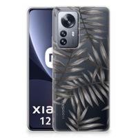 Xiaomi 12 Pro | TPU Case | Leaves Grey - thumbnail