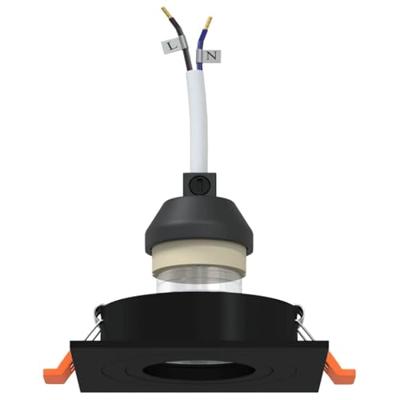 VidaXL Spotje 24 pcs zwart 9 x 9 x 2 cm aluminium