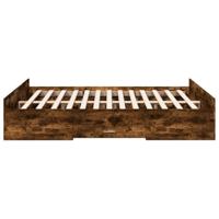Bedframe met lades bewerkt hout gerookt eikenkleurig 150x200 cm - thumbnail