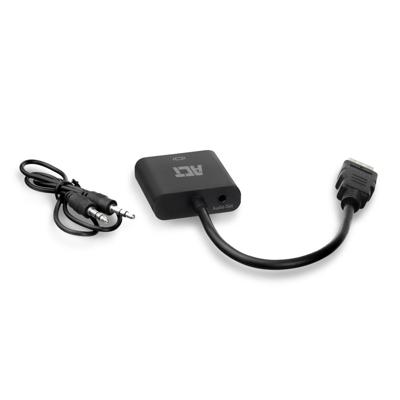 ACT 0,15 meter HDMI-A male naar VGA female adapter, met audio