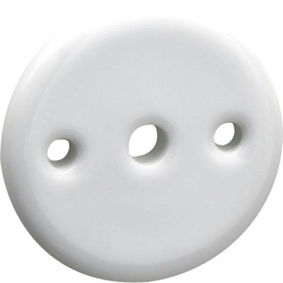 Afdekrozet pors.Evelyne wit