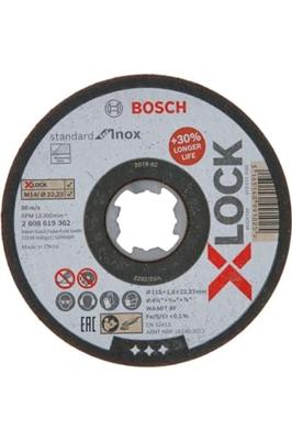 Bosch Accessories X-LOCK 2608619362 Doorslijpschijf recht 115 mm 1 stuk(s) Inox Bosch Accessories X-LOCK 2608619362 Doorslijpschijf recht 115 mm 1 stuk(s) Inox