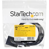 StarTech.com 2 m VGA-naar-HDMI-converterkabel met USB-audioondersteuning en voeding - Analoog naar digitaal videoadapterkabel om een VGA-pc op HDMI-scherm aan te sluiten - 1080p mannelijk naar - thumbnail