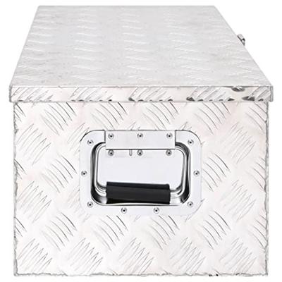 VidaXL Opbergbox 80x39x30 cm aluminium zilverkleurig