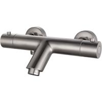 Xellanz Rio Thermostatische Badmengkraan 15cm - Geborsteld Staal - thumbnail