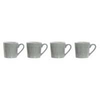 Set van 4 mokken Home ESPRIT Groen Keramiek 360 ml 9,5 x 13 x 9,2 cm Mandala - thumbnail