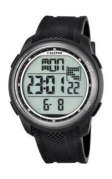 Horlogeband Calypso K5704-8 Kunststof/Plastic Zwart 24mm Horlogeband Calypso K5704-8 Kunststof/Plastic Zwart 24mm