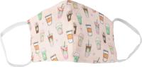 Wasbaar mondmasker, party time motief, maat: kinderen, pak van 5 stuks - thumbnail