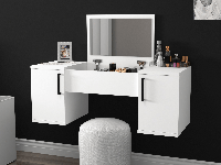 Make-up tafel MERCANTO wit 2 deuren - thumbnail