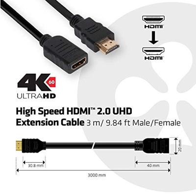 CLUB3D CAC-1321 High Speed HDMI 1.4 HD Extension Cable 3m