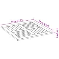 Tafelblad vierkant 70x70x2 cm massief acaciahout - thumbnail