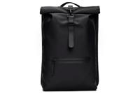 Rains Rolltop Rucksack W3 - Zwart - thumbnail
