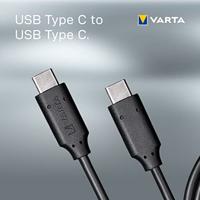 VARTA Snellaadkabel Speed Charge & Sync-kabel USB 3.1 Gen2 type C-adapter, 100cm kabel, USB C naar USB C-kabel Gen2, voor Samsung Galaxy S8, S8+, Google Pixel, MacBook en andere - thumbnail