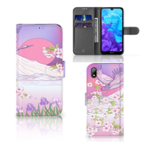 Huawei Y5 (2019) | Telefoonhoesje | Met pasjeshouder | Bird Flying - thumbnail