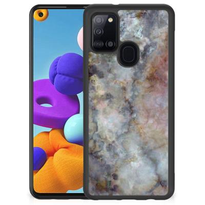 Samsung Galaxy A21s Gripcase Marmer Grijs Samsung Galaxy A21s Gripcase Marmer Grijs