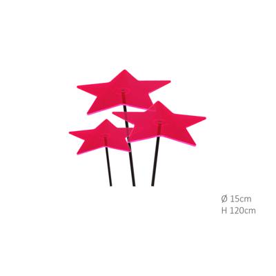 3 stuks! Zonnevangers Ster Rood-Roze (kleur fuchsia) medium 120x15 cm Cazador Del Sol - Cazador del sol