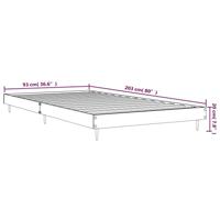Bedframe bewerkt hout grijs sonoma eikenkleurig 90x200 cm - thumbnail