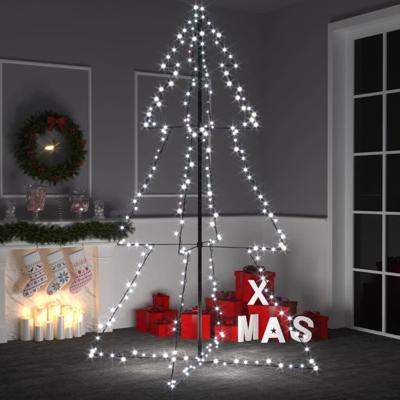 VidaXL Kegelkerstboom 240 led&apos;s binnen en buiten 118x150 cm