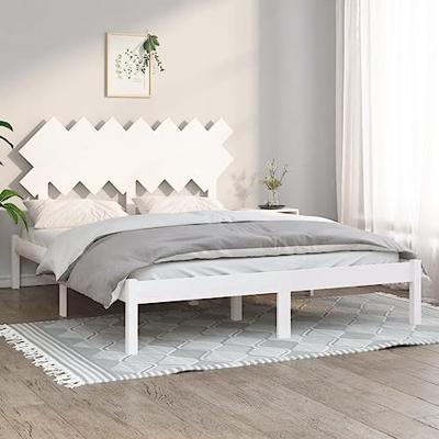 Bedframe massief hout wit 140x200 cm