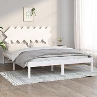 Bedframe massief hout wit 140x200 cm - thumbnail