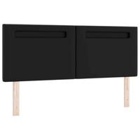 Boxspringbed met Matras in Zwart, 160 x 200 cm, Kunstleer - thumbnail