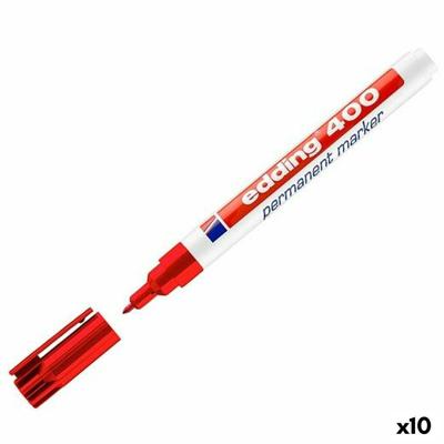 Permanente markeerstift Edding 400-02 Rood (10 Stuks)