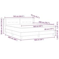 Boxspringbed met matras Taupe 200 x 160 cm Polyester - thumbnail