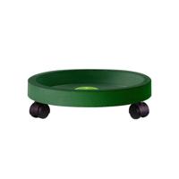 Universele ronde wielen pot tray gemakkelijk bewegende plant pot lade tuin plaat kunststof stand (groen) - thumbnail
