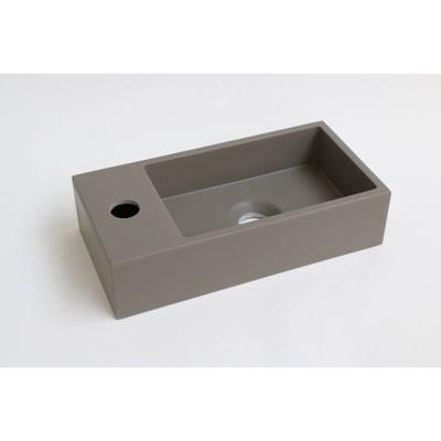 INK Versus Fontein Quartz Met Kraangat Links Beton 36x18x9cm INK Versus Fontein Quartz Met Kraangat Links Beton 36x18x9cm