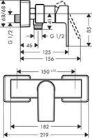 Hansgrohe Douchekraan Opbouw Vernis Shape Eengreeps Chroom - thumbnail