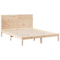 Bedframe extra lang zonder matras massief hout 160x220 cm - thumbnail