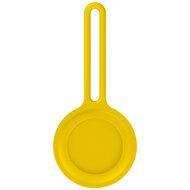 AirTag case infinity series - siliconen sleutelhanger - geel - thumbnail