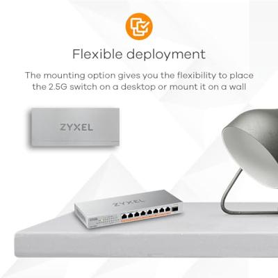 Zyxel XMG-108HP Unmanaged 2.5G Ethernet (100/1000/2500) Power over Ethernet (PoE)