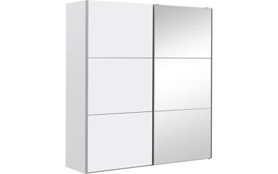 Goossens Kledingkast Easy Storage Sdk, 203 cm breed, 220 cm hoog, 1x 3 paneel schuifdeur li en 1x 3 paneel spiegel schuifdeur re Goossens Kledingkast Easy Storage Sdk, 203 cm breed, 220 cm hoog, 1x 3 paneel schuifdeur li en 1x 3 paneel spiegel schuifdeur re