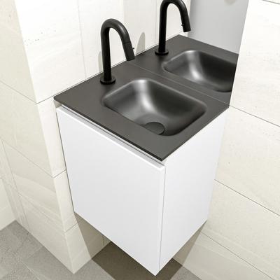 MONDIAZ OLAN 40cm toiletmeubel talc. LEX wastafel urban rechts 1 kraangat