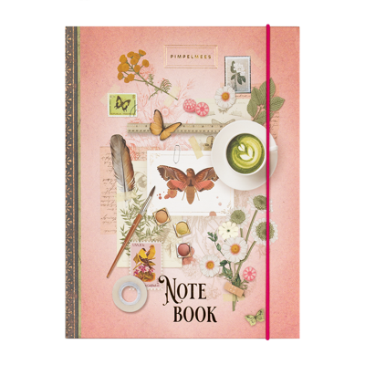 Pimpelmees A5 Notitieboek Wonderland Peach Butterbird
