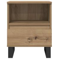 Nachtkastjes 2 st 40x35x50cm bewerkt hout artisanaal eikenkleur - thumbnail