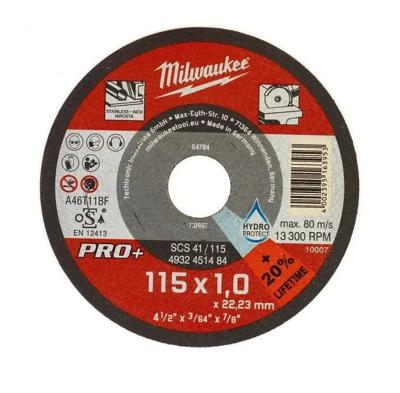 Milwaukee Dunne metaaldoorslijpschijven PRO+ SCS 41/115 x 1 x 22 mm 4932451484 Milwaukee Dunne metaaldoorslijpschijven PRO+ SCS 41/115 x 1 x 22 mm 4932451484