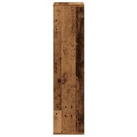 Boekenkast 50x25x105 cm bewerkt hout oud houtkleurig - thumbnail