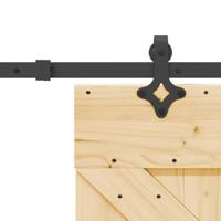 Schuifdeur met beslag 95x210 cm massief grenenhout - thumbnail