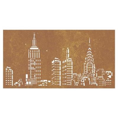 VidaXL Wanddecoratie tuin skyline-ontwerp 105x55 cm cortenstaal VidaXL Wanddecoratie tuin skyline-ontwerp 105x55 cm cortenstaal