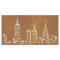 VidaXL Wanddecoratie tuin skyline-ontwerp 105x55 cm cortenstaal - thumbnail